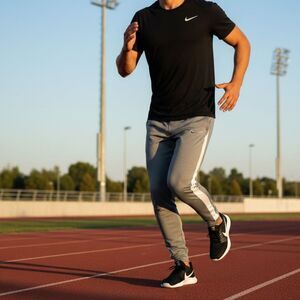 Nike Men's Dri Fit Academy Gray Track Pant Joggers Size Medium